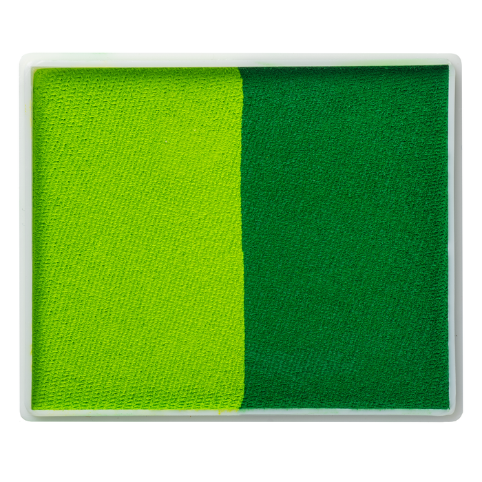 Tag face Paint Split Cake - Light Green / Mid Green