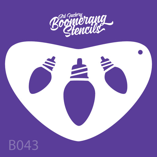 Boomerang stencils product with three light bulb shapes 