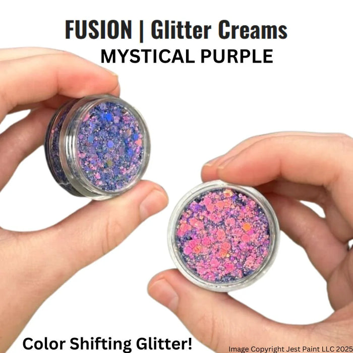 Fusion Body Art | Glitter Creams - Mystical Purple 10ml (UV Reactive & Color Shifting)