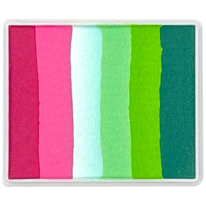 Mega Melon rainbow cake face paint by DFX