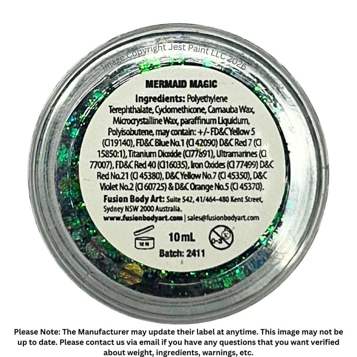 Fusion Body Art | Glitter Creams - Mermaid Magic 10ml (Color Shifting)