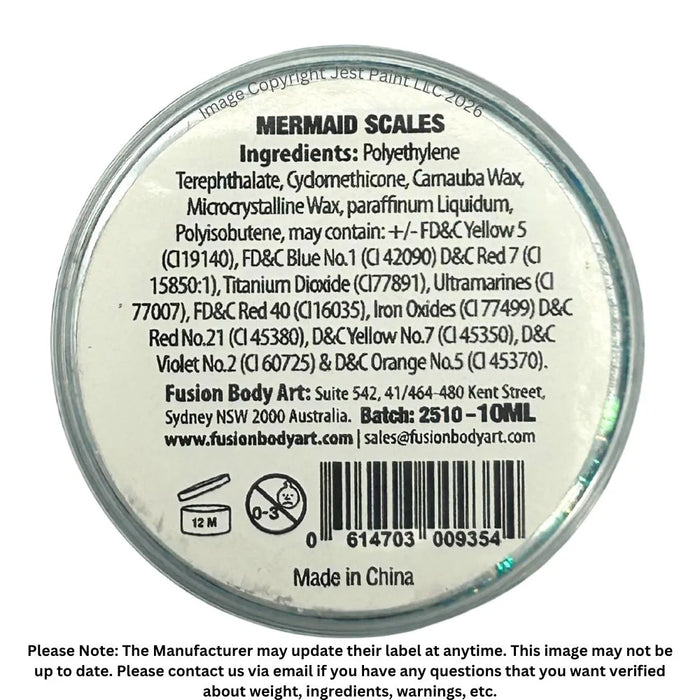Fusion Body Art | Glitter Creams - Mermaid Scales 10ml