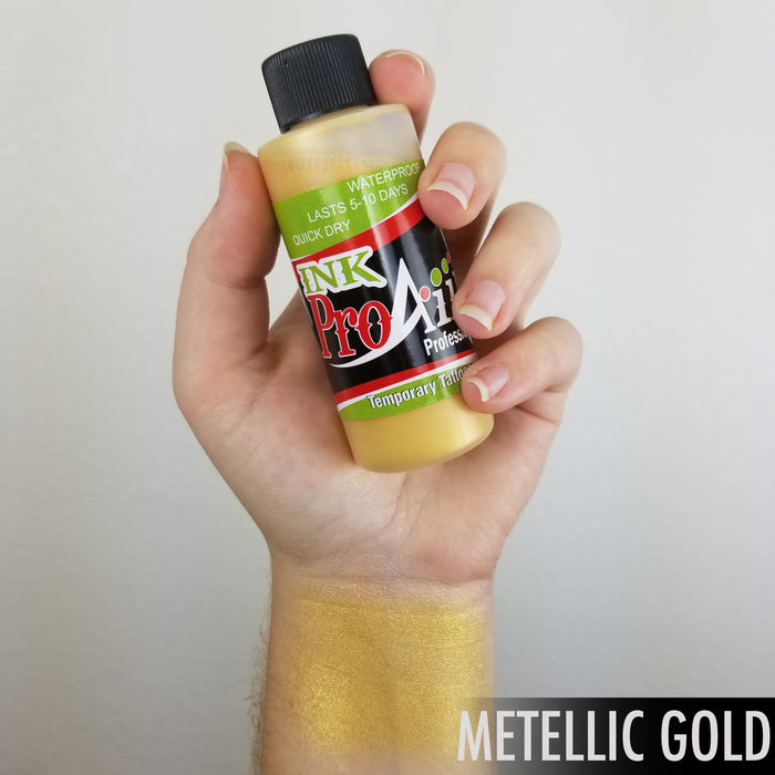 Metallic Gold ProAiir INK Alcohol Based Airbrush Body Paint  2oz