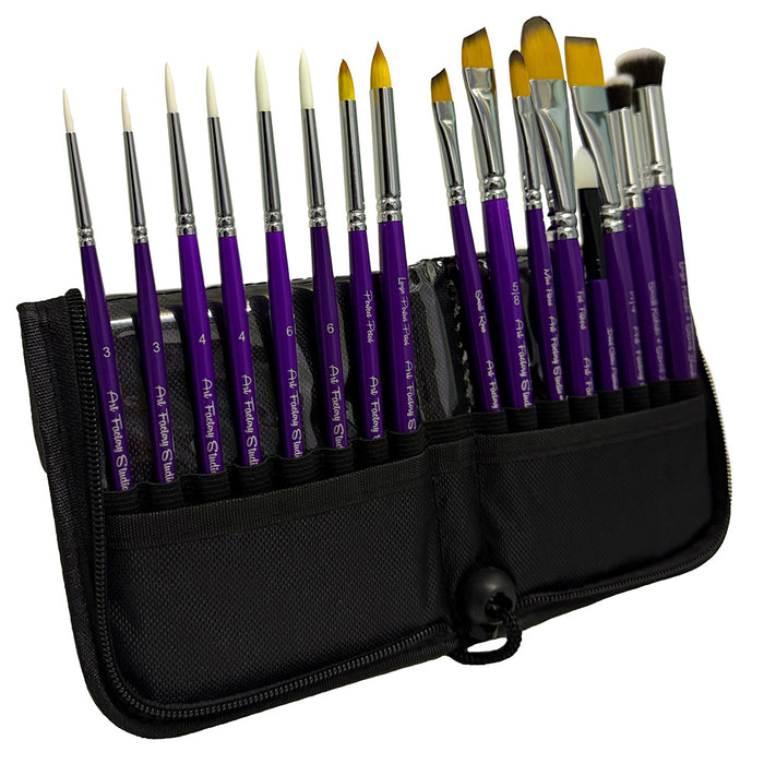Mini 17-Brush Holder / Easel & Carrying Case by the Art Factory