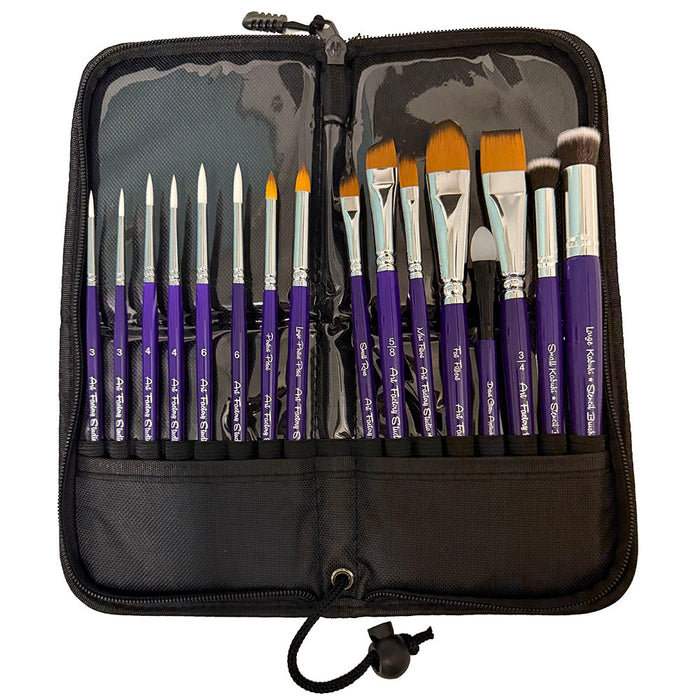 Mini 17-Brush Holder / Easel & Carrying Case by the Art Factory