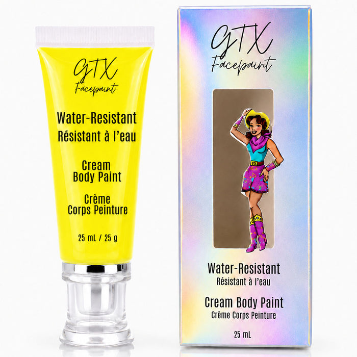 GTX Water-Resistant Cream Body Paint - Moon Yellow  - Neon 25ml