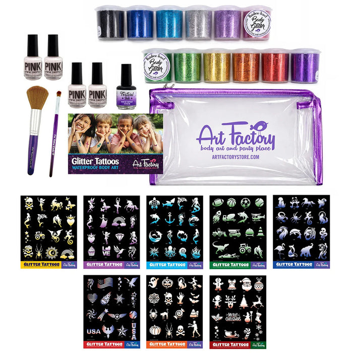 PRO 320 Glitter Tattoo Kit – Choose Your 4 Stencil Sets