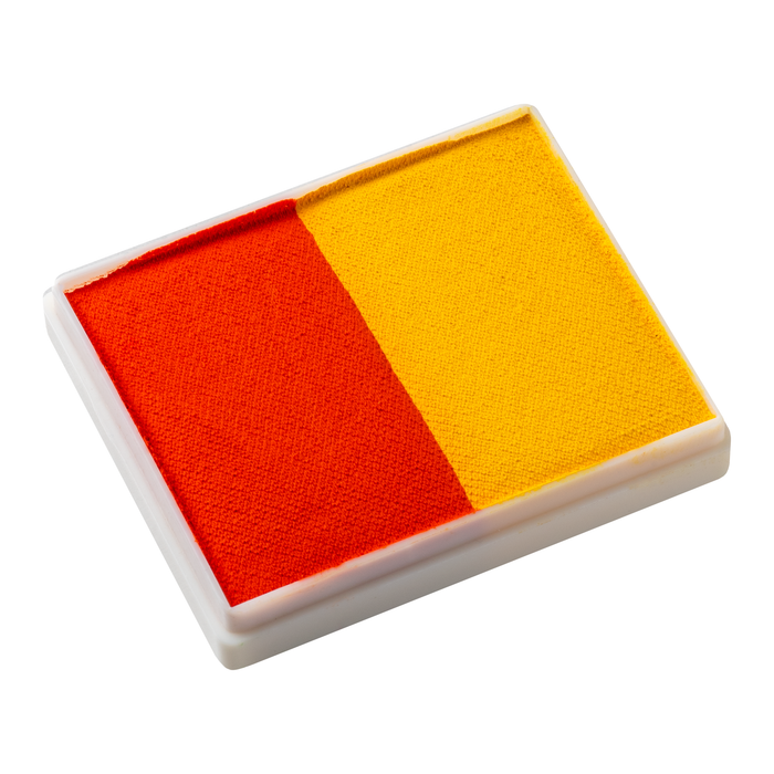 Tag face Paint Split Cake - Orange & Yellow