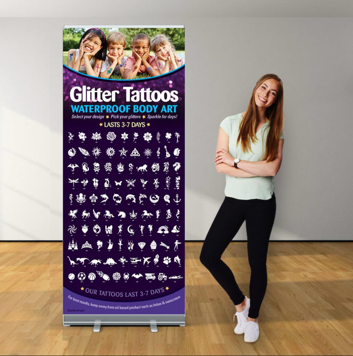 Festival Pro Tattoo Kit - 500 Tattoo With Retractable Banner