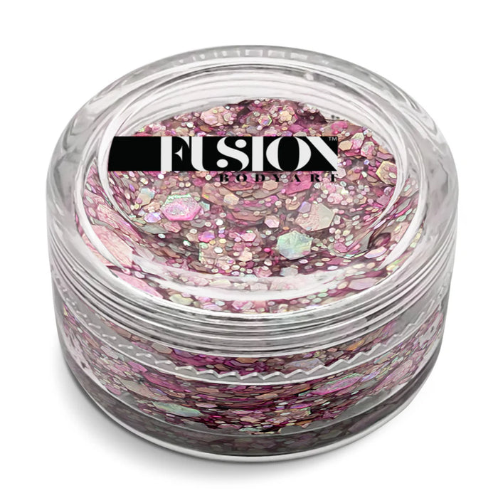 Fusion Body Art | Glitter Creams - Pink Delight 10ml (UV Reactive)