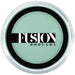 Container of green paint with 'Fusion Body Art' logo on a white background