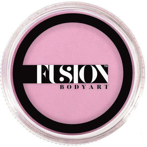 Pink body paint container with 'Fusion Body Art' logo on a white background