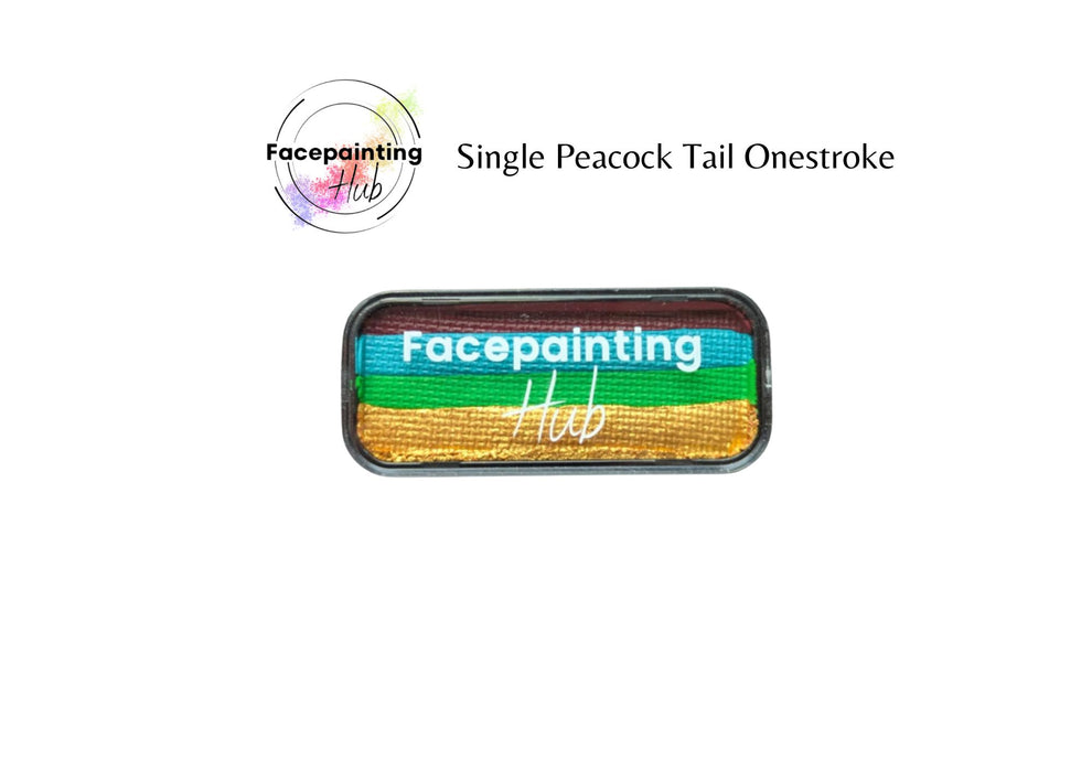 Face Painting Hub - Single Peacock Tail Onestroke