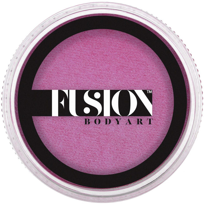 Purple body paint container with 'Fusion Body Art' logo on a white background
