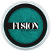 Teal body paint container with Fusion Body Art logo on a white background