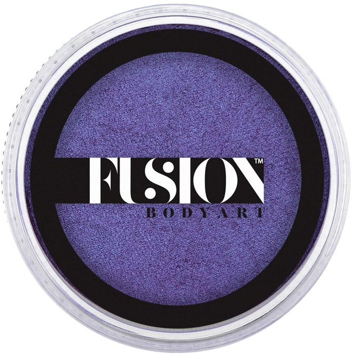 Purple body paint container with Fusion Body Art logo on a white background