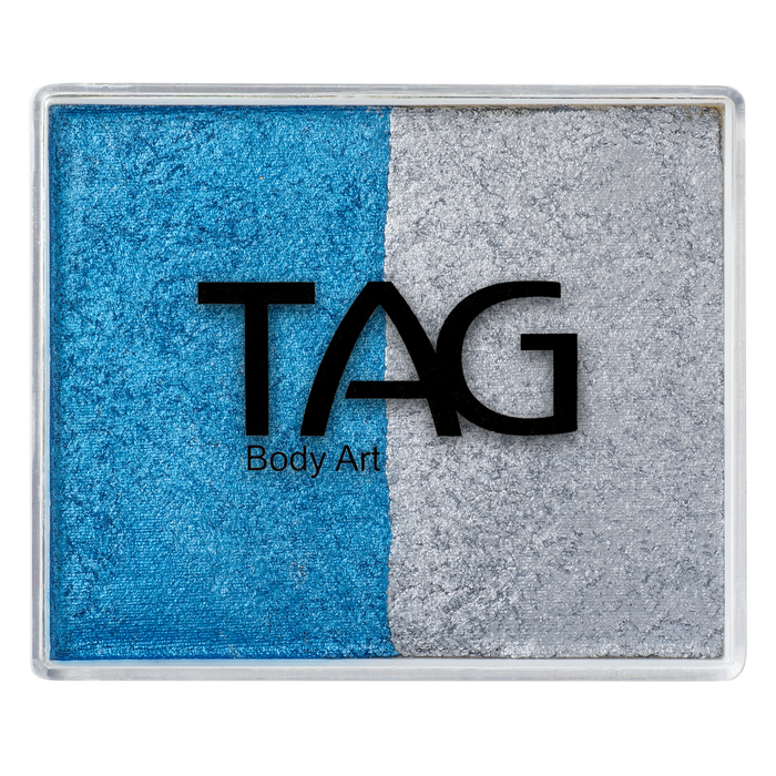 Tag face Paint Split Cake - Pearl Blue & Pearl Silver