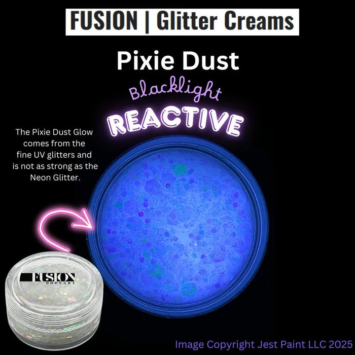 Fusion Body Art | Glitter Creams - Pixie Dust 10ml (UV Reactive)