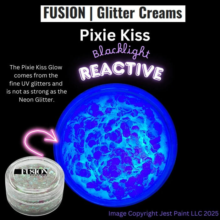 Fusion Body Art | Glitter Creams - Pixie Kiss 10ml (UV Reactive)