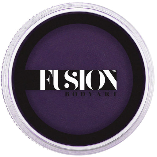 Purple body paint container with 'Fusion Body Art' logo on a white background