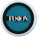 Blue body paint container with 'Fusion Body Art' logo on a white background