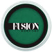 Green paint container with 'Fusion Body Art' logo on a white background