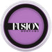 Purple makeup powder in a container with 'Fusion Body Art' branding on a white background
