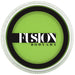 Green body paint container with 'Fusion Body Art' logo on a white background