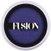 Blue face paint container with 'Fusion Body Art' logo on a white background