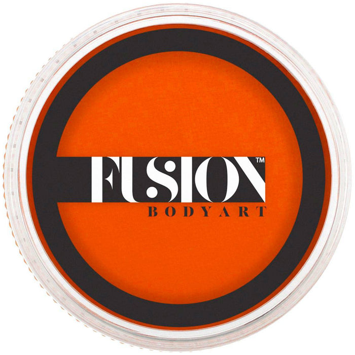Prime-Orange-Zest face paint by fusion in a round plastic container