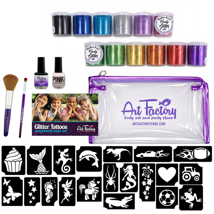 Pro Glitter Tattoo Kit — 100 Tattoos by the Art Factory