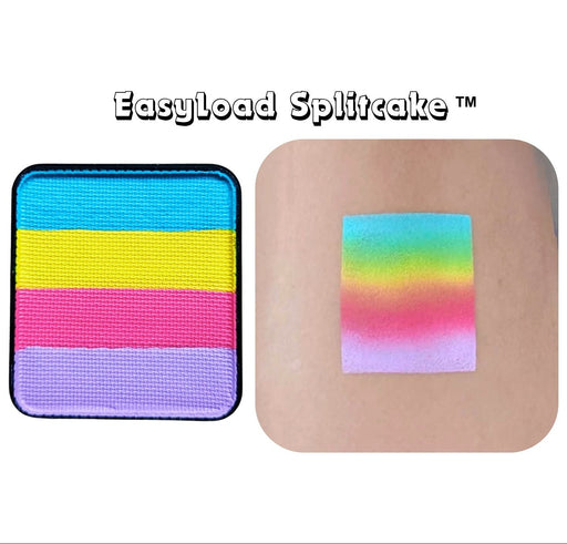 Rainbow Legend EasyLoad rainbow cake face paint by Face Painting Hub, four-color swatch