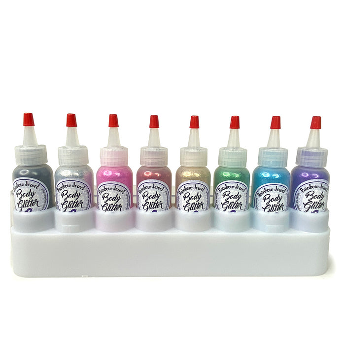 Rainbow Jewel Body Glitter Set - 8 x 1 oz Bottles In A Case