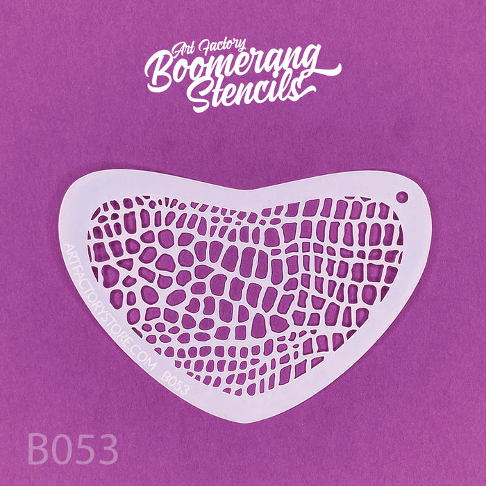 Reptile Skin Boomerang Stencil by the Art Factory