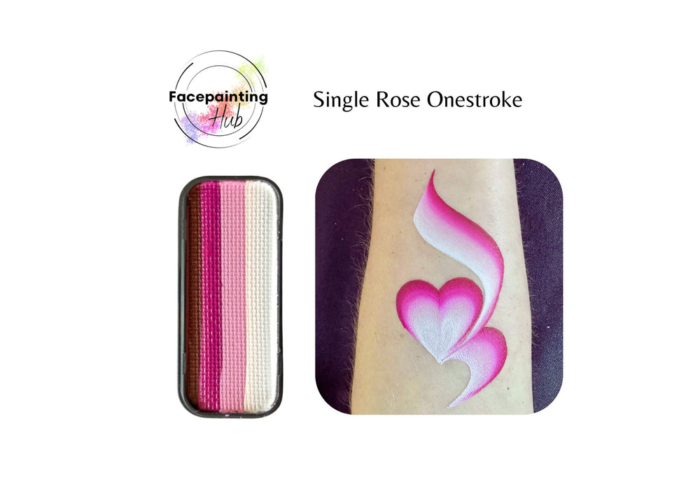 Face Painting Hub - Single Rose Onestroke