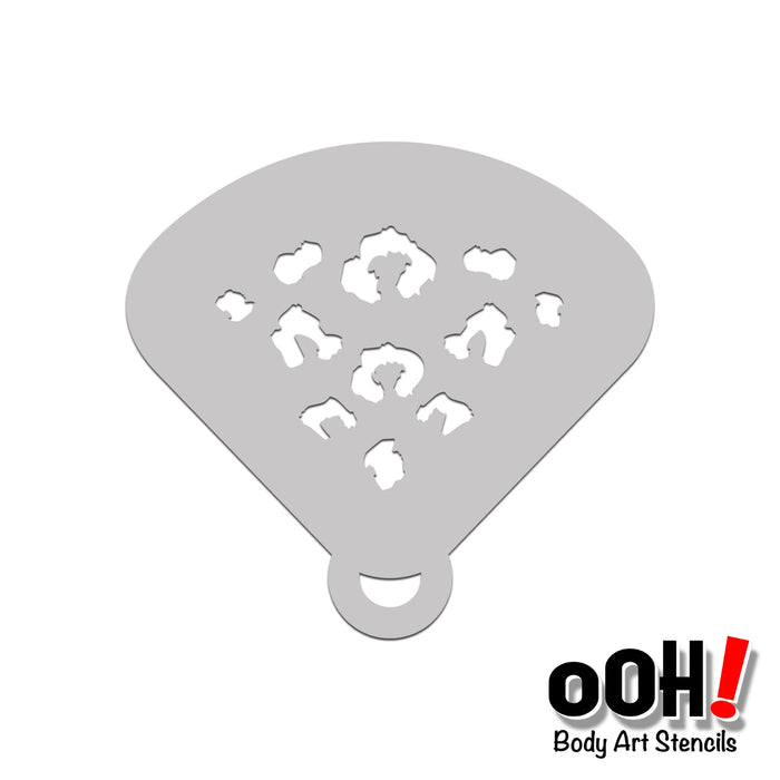 SB02 Cheetah Print Ooh! face Painting Stencil