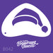 Santa hat design on a boomerang stencil 