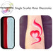 Scarlet rose one stroke swatch by the face painting hub
