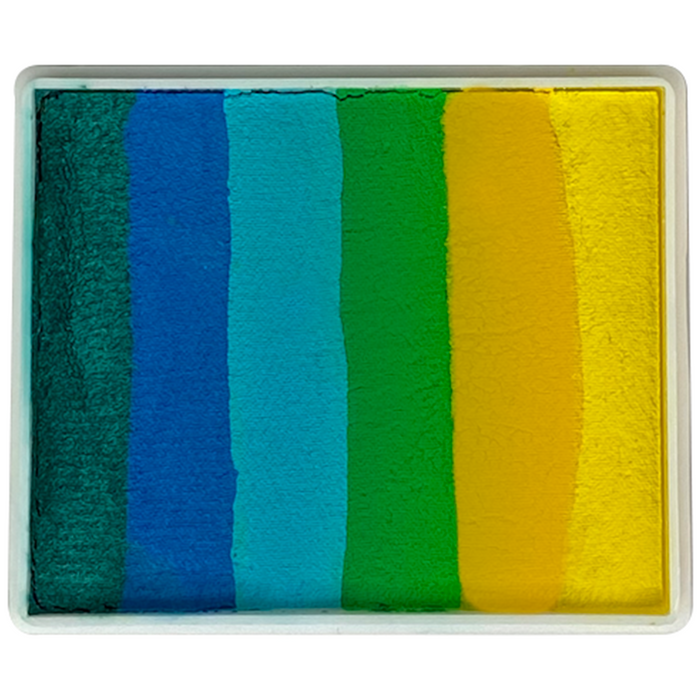 Smiling Parrot rainbow cake Face paint  DFX