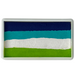 Green teal white and blue face paint