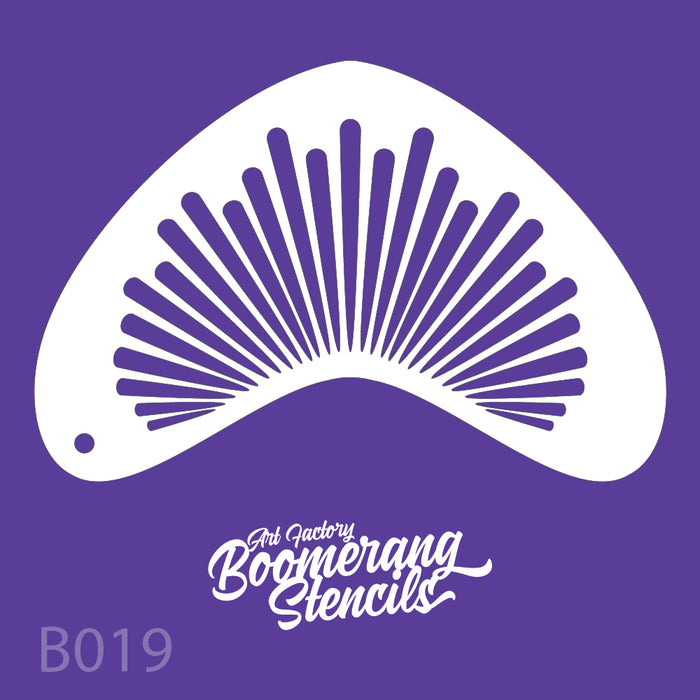 Boomerang sunburst stencil 