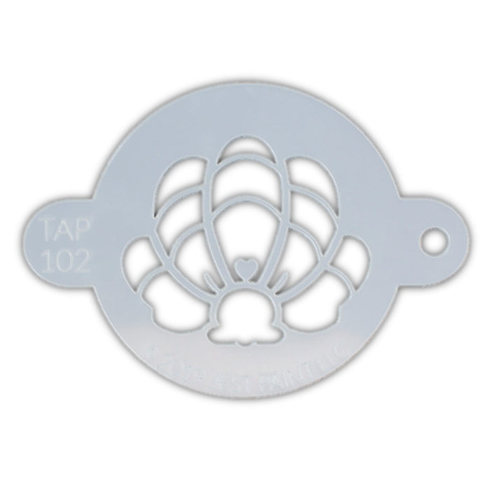 TAP102 face Painting Stencil -  Mermaid Crown Clam Shell
