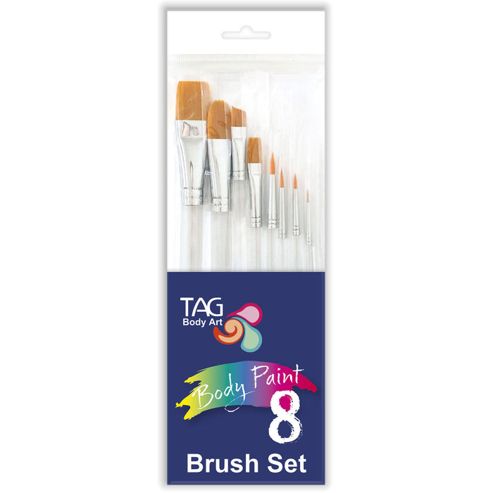 TAG Face & Body Paint Brush Set - 8 Piece