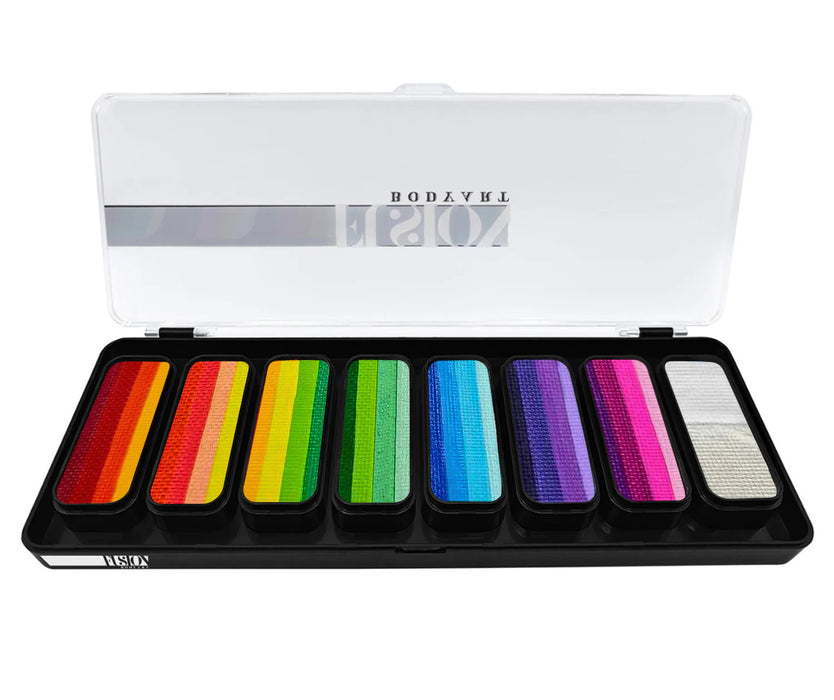 Fusion Body Art - Face Painting Palette | Thin Strokes - RAINBOW RUSH
