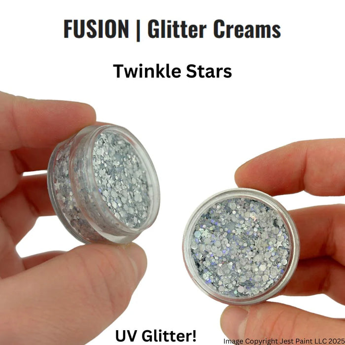 Fusion Body Art | Glitter Creams - Twinkle Stars 10ml (UV Reactive)
