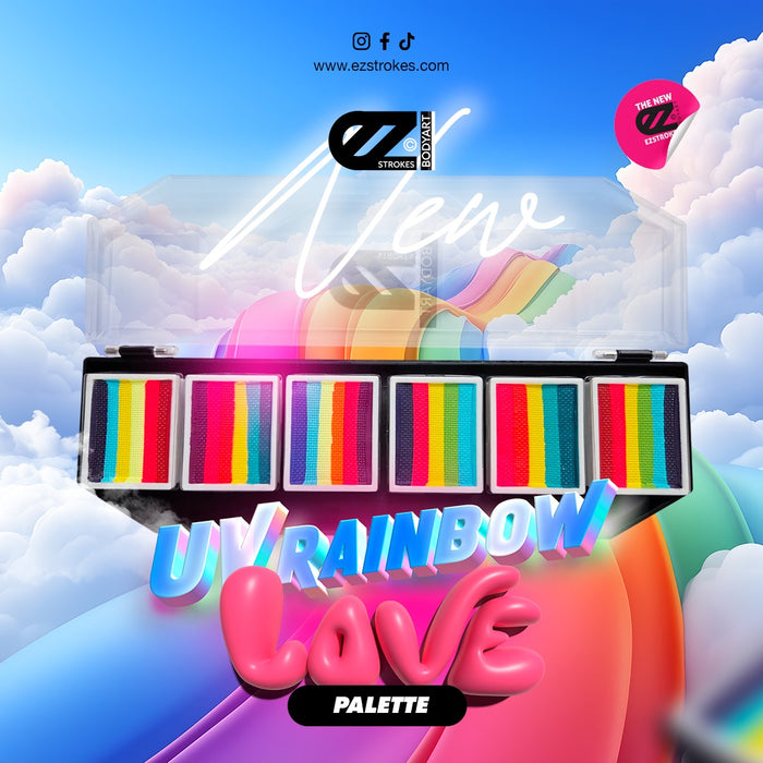 EZ Strokes By Susy Amaro’s UV GLOW Rainbow Love Palette