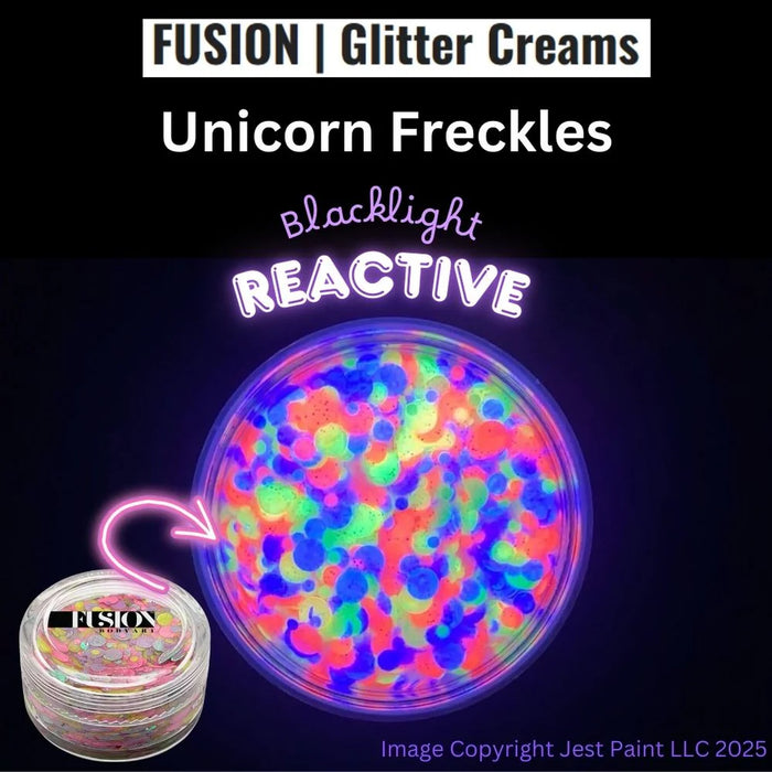 Fusion Body Art | Glitter Creams - Unicorn Freckles 10ml (UV Reactive)