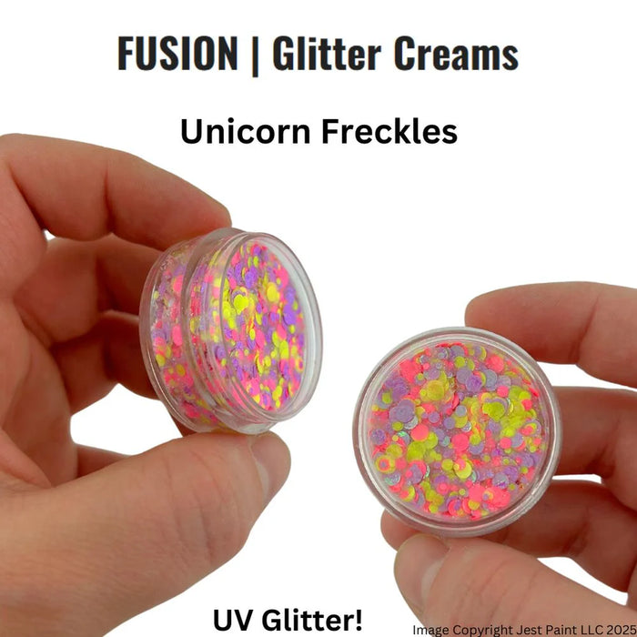 Fusion Body Art | Glitter Creams - Unicorn Freckles 10ml (UV Reactive)