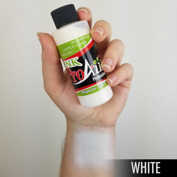White ProAiir INK Alcohol Based Airbrush Body Paint  2oz
