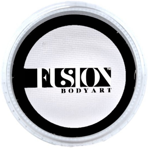 Fusion Body Art container with white paint on a white background